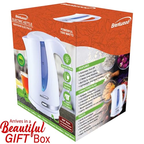 Hervidor Eléctrico Brentwood 1.7L 1100W Blanco miniatura 7