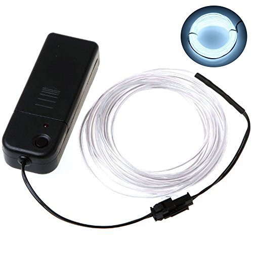 有機ELネオンワイヤー 電池式 BigFox 2.7メートル 光るカラーモール カット可能 変形可能 点灯・点滅機能付 イルミネーション LED ライト 車内 ハロウィン クリスマス 照明装飾 (ホワイト)