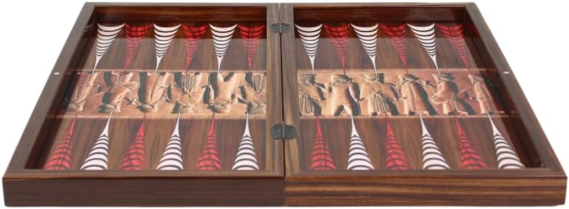 Wooden Ancient Design Backgammon Set 20 Inch