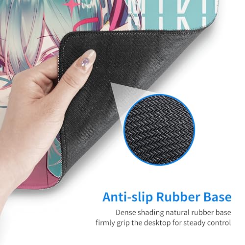 ZHIBUJIANG ゲーミングマウスパッド、大型マウスパッド、キーボード・ノートパソコン対応、ブルー (初音ミク Hatsune Miku)