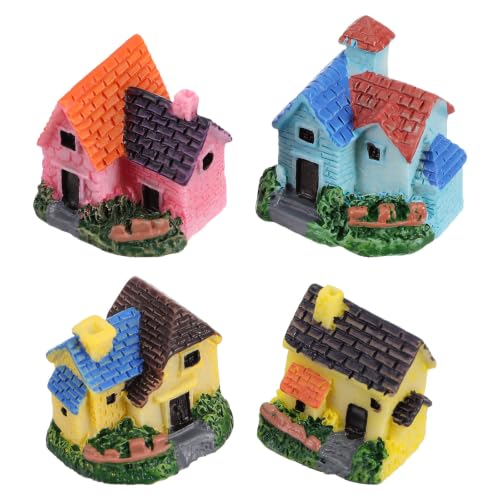 Hemobllo Conjunto de 4 Piezas de Microvillas de Resina para Decoración DIY y Paisajes de Musgo, Estilo Europeo Rústico en Miniatura para Jardín y Bonsái