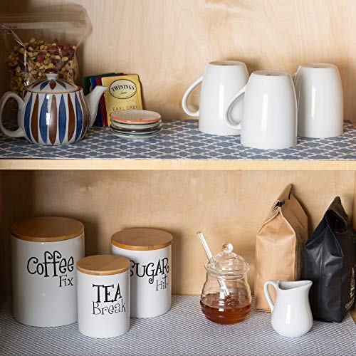 Dii Fridge & Shelf Liner Collection Non-Adhesive, Cut To Fit, Machine Washable, 12X20, Stonewash Blue Lattice, 2 Piece #TOP3