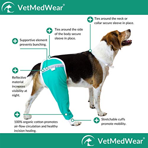 After Surgery Wear Hip And Thigh Wound Protective Sleeve For Dogs. Dog Recovery Sleeve. Recommended By Vets Worldwide (Large, Gray) #TOP1