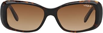 Vogue Eyewear Woman Sunglasses Dark Havana Frame, Polar Brown Gradient Lenses, 55MM