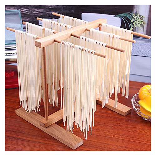 SéChoirs à PâTes 8 rangées en bois à la main Spaghetti Pâte de séchage Sèche-mains Vermicelli Linguine Nouilles Stand Stand Porte-rangements de cuisine multifonctionnelle Sechoir A Pate Fraiche