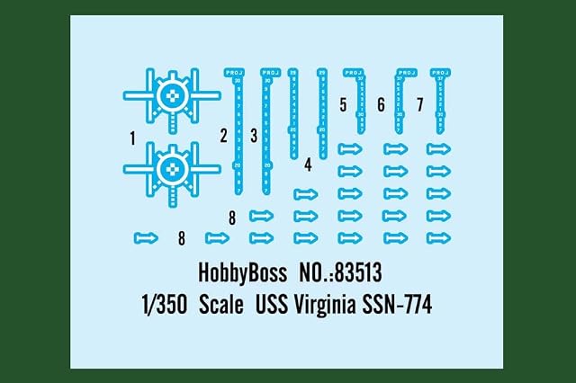 Foto 3 de 8 de Hobby Boss 83513 - Maqueta de USS Virginia SSN-774 (Escala 1:350)