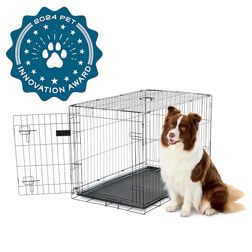 Carlson Pet Products Single Door Metal Dog Crate, Intermediate 36" Dog Crate for Medium to Large Dogs, Foldable Collapsible Dog Kennel with Removable Tray, Portable Wire Dog Cage for Training & Travel by Carlson Pet Products - Used condition - US$39.74