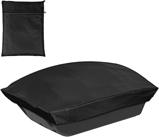 Snow Sled Travel Cover, 62.3x27.56x7.87in 600D Oxford Cloth Waterproof Ice Fishing Sled Cover Durable Jet Sled Cover for Camping Fishing Hunting Protect Your Gear from Snow Mud(Black)