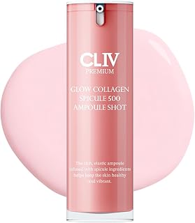 Glow Collagen Spicule 500 Ampoule Serum - Micro-Spicule Delivery Facial Serum with Retinol, Peptide & Collagen - Korean Skincare for Radiant Glow & Reduced Appe