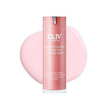 CLIV Glow Collagen Spicule 500 Ampoule - Micro-Spicule Delivery Facial Serum with Retinol, Peptide & Collagen - Korean Skincare for Radiant Glow & Reduced Appearance of Fine Lines - 1.01 fl. oz.