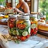 ComSaf Wide Mouth Mason Jars 32 oz with Lids 2 Pcs, Quart Mason Jars with Seal Band, Large Glass Jars, Large Canning Containers for Pickles, Jams, Sauces, Salsa, Sourdough, Salad, Suntea, Food Storage #5