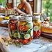 ComSaf Wide Mouth Mason Jars 32 oz with Lids 2 Pcs, Quart Mason Jars with Seal Band, Large Glass Jars, Large Canning Containers for Pickles, Jams, Sauces, Salsa, Sourdough, Salad, Suntea, Food Storage