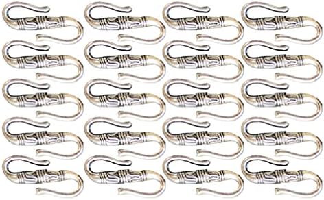 HEALLILY 20pcs S- Shaped Jewelry Connecting Hook Mini Alloy S Bracelet Hook Vintage Metal Bracelet Link Clasp Silver S Shape Hook for Crafts Jewelry Making