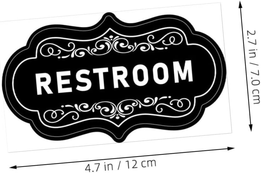 4pcs Bathroom Labels Restroom Door Sign Storage Room Decor Half Bathroom Decor Easy Apply Decals