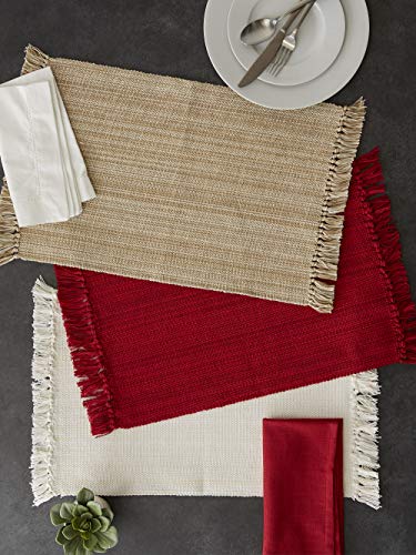 Dii Variegated Tabletop Collection, Placemat Set3X19, Tango Red, 6 Piece #TOP20