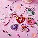 JOYIN Valentines Day 264 Pcs DIY Heart Felt Craft Set, Felt & Glitter Hearts & Wooden Beads & Plastic Eyes & Colorful Paper Ropes for Valentine's Day Kids Craft Party Classroom Ornaments Decorations