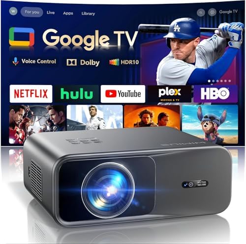 【Google TV/Dolby】 Proyector 4K, Auto Focus/Keystone Smart Proyect...