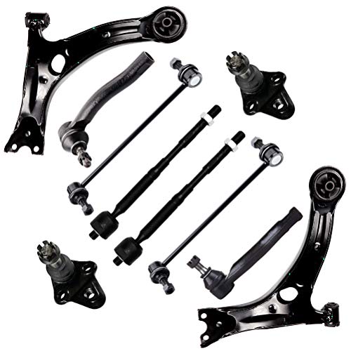 SCITOO 10-PC SET Suspension Kit For Toyota Corolla Front Sway Bar End Link,Inner Tie Rod End,Lower Ball Joint,Lower Control Arm,Outer Tie Rod End by SCITOO - Used condition - Image 2