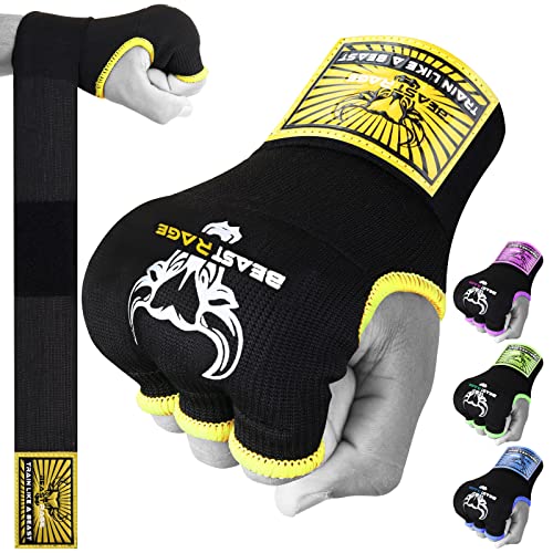 Beast Rage Envolturas De Boxeo Guantes Interiores 75 Cm Cinta De Soporte De Muñeca Elástica Muay Thai MMA Kick Boxing Artes Marciales Vendaje De Perforación Envolturas Hombres Mujeres