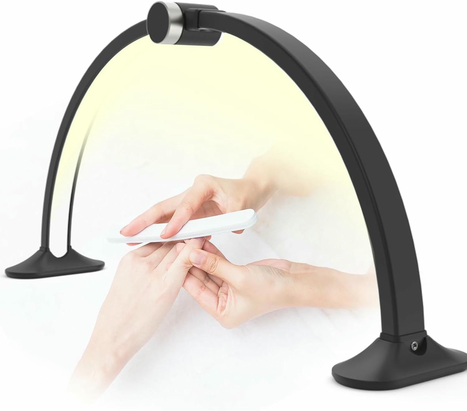 Lampe de bureau pliable en forme de demi-lune 30 pouces LED écran rotatif