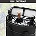 opux 3 Bottle Wine Carrier Tote, Insulated Leakproof Wine Cooler Bag, Wine Travel Bag Tote for Picnic BYOB Beach, Portable Wine Bottle Carrying Case, Gift for Wine Lover Women Men Christmas, Black
