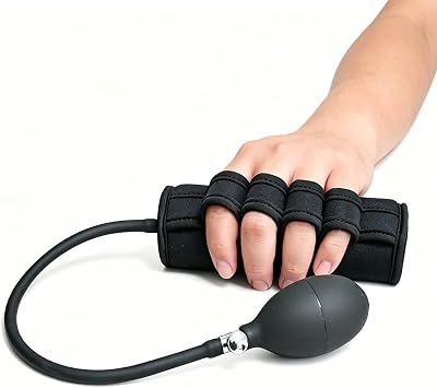 Inflatable Hand Rehabilitation Grip Strength Trainer with Finger Separator Design, Tremors Hand Stabilizer for Stroke Patients Hands Recovery Device