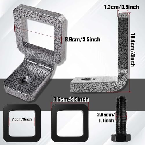 Abrazadera de enganche de 2 pulgadas LEONTOOL con 2 almohadillas de acero 2