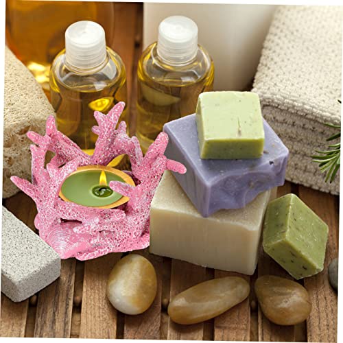 Healeved 1Pc Vaporizer Marine Tealight Holder Blue Candle Holders Incense Coil Burner Blue Candlesticks Sculptures Home Decor Taper Candlesticks Mediterranean Style Incense Burner Pink Cup #TOP6