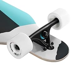 Junli 41 Inch Freeride Skateboard Longboard - Complete Skateboard Cruiser for Cruising, Carving, Free-Style and Downhill Grid