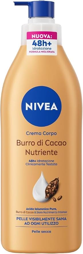 Nivea Crema Corpo Burro di Cacao Nutriente Pelle secca 400 ml