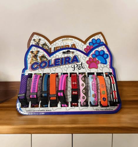 Kit Coleira Para Gatos com Guizo Segurança e Conforto para seu Felino 10 Unidades Sortidas