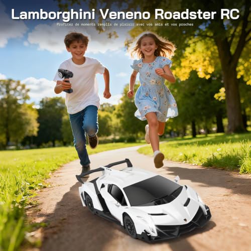 ExKeen Voiture RC Lamborghini 1:18 4WD - Voiture de Drift Haute Vitesse 35 KM/H avec Éclairage LED - Télécommande Proportionnelle Complète Jouet Cadeau Enfant – vue 8