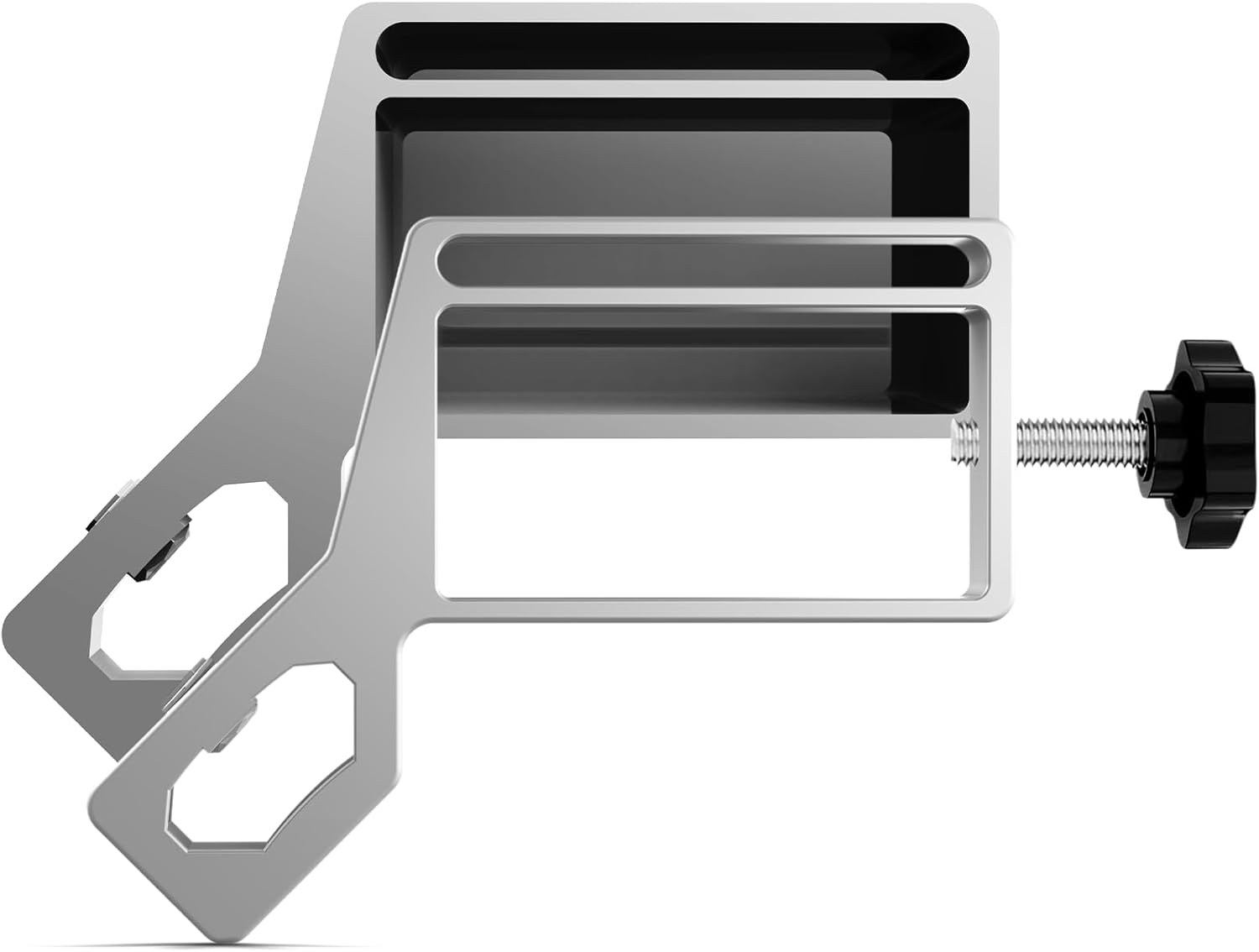 2PCS Engineered Level Mount Holder Compatible for Milwaukee Packout Tool Box,Heavy Duty Bracket for Organization and Storage, Gray