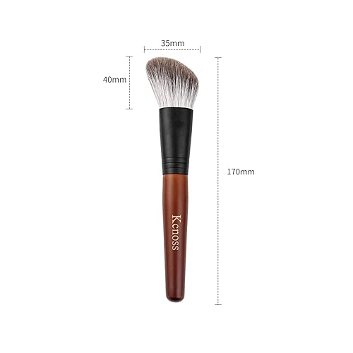 Miniatura 7 de Brocha de contorno para brochas de maquillaje facial en polvo, contorno y definición, perfecto para polvo de contorno, rubor, bronceador,