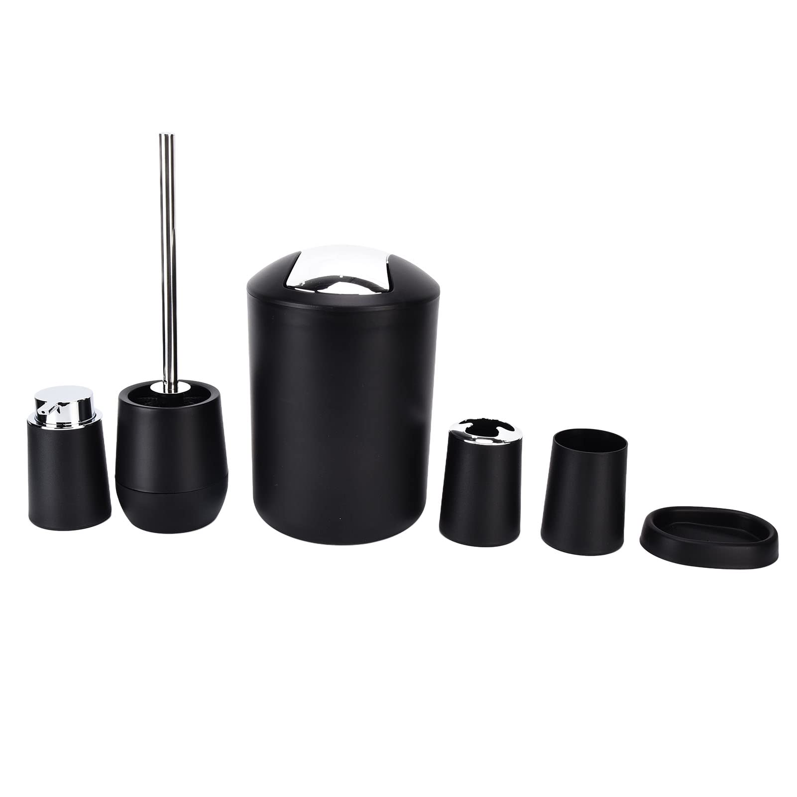 Soporte para cepillo de dientes y juego de baño de 6 piezas para evitar el desorden