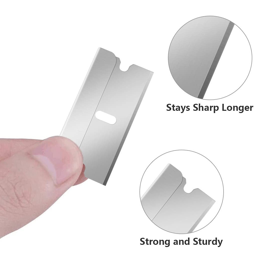 Razor Blades Single Edge, Utility Scraper Replacement Blades for All Standard Box Cutter Knives (40 PCS)