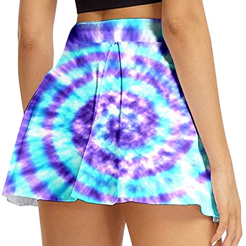 ZLBDYG Saias de verão para mulheres, mulheres, uso diário, casual, treino, estampada, tênis, ioga, e