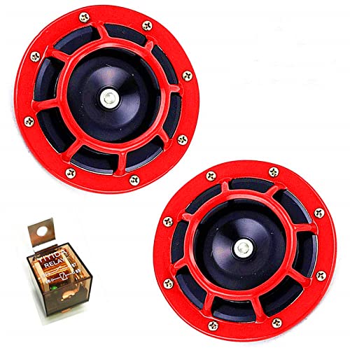 Kit de bocina doble tipo disco de 12V para motocicletas, camiones y barcos