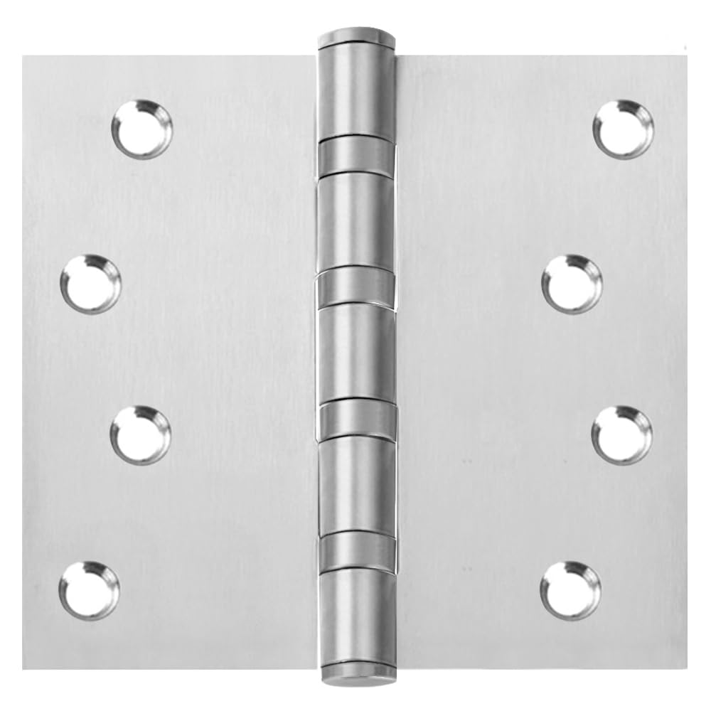 VOLUKA 6 Pack Stainless Steel 4'' Door Hinges for Exterior & Interior Doors