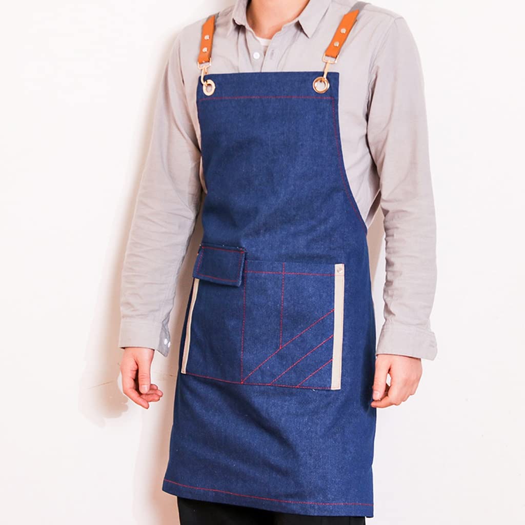 Server Aprons Barista Apron Babero delantal delantal chef delantal cocinar delantal delantal color dril de algodón delantal delantal ajustable delantal elástico Kitchen Aprons Chefs Appron