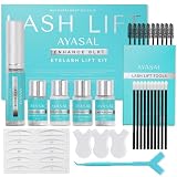 AYASAL Lash Lift Kit for Beginners: Korean Thio-Free Formula Eyelash Perm Kit with Step-by-Step Process, Gentle & Long-Lasting Natural Curl At-Home & Salon-Style Lash Lift Results, 6 Applications