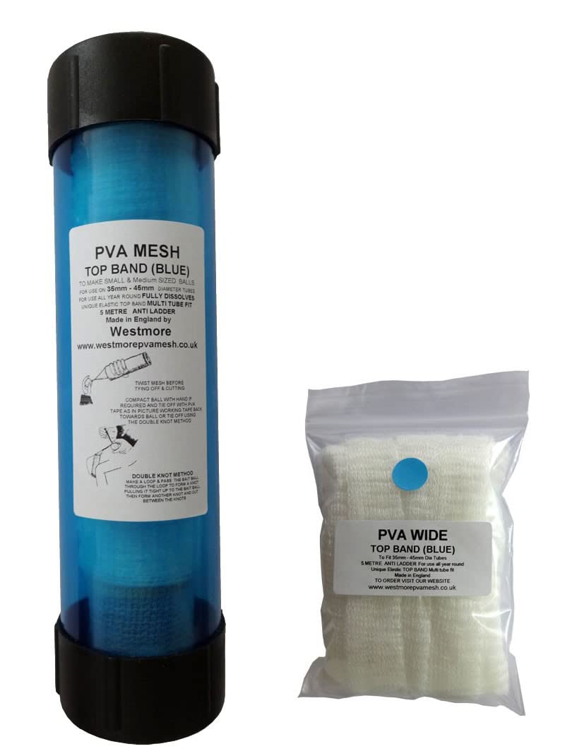 WESTMORE 38mm PVA MESH 1 Tube & 4 Refills Total of 25 Metres Make Carp Fishing Kit Bait BAGS…