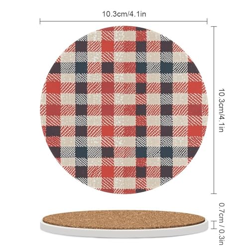 Dessous de verre à carreaux rouges pour table basse et apéritif convivial