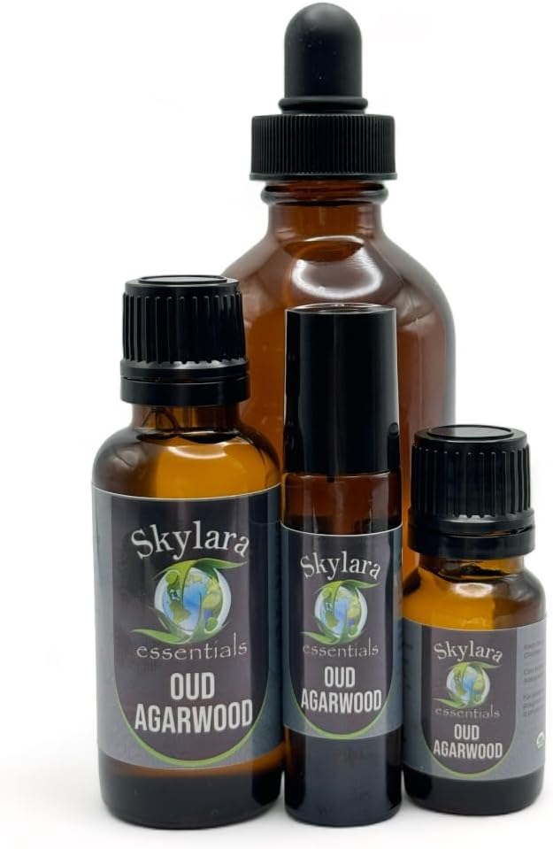 Natural Oud (Agarwood) Essential Oil for Calming Aroma, Diffuser, Candle Making | Long - Lasting, Housewarming Gifts, Thanksgiving and Christmas – 4oz