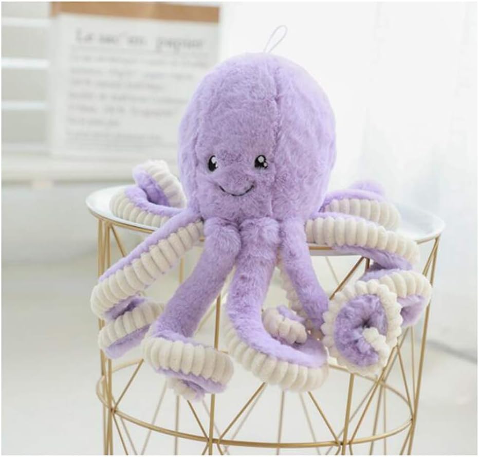 HYL World 15.7" Plush Cute Octopus Dolls Soft Toy Stuffed Marine Animal for Home Decor Christmas Birthday Gifts (Purple)