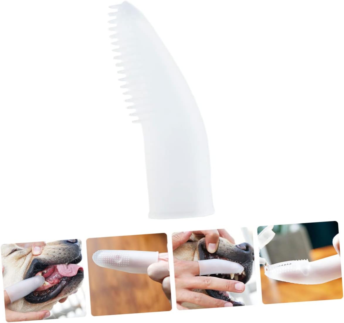 FRCOLOR 4pcs Finger Toothbrush for Dogs Cats Lightweight Portable Pet Oral Care Tool Gentle Gum Massage Supply