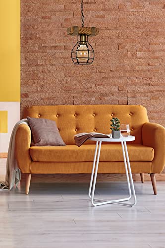Transforma tu salón campestre con este chandelier industrial vintage de madera
