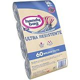 Handy Bag Sacs poubelle 30 L, ultra résistants, anti-goutte, 80 % matériaux recyclés, 60 sacs