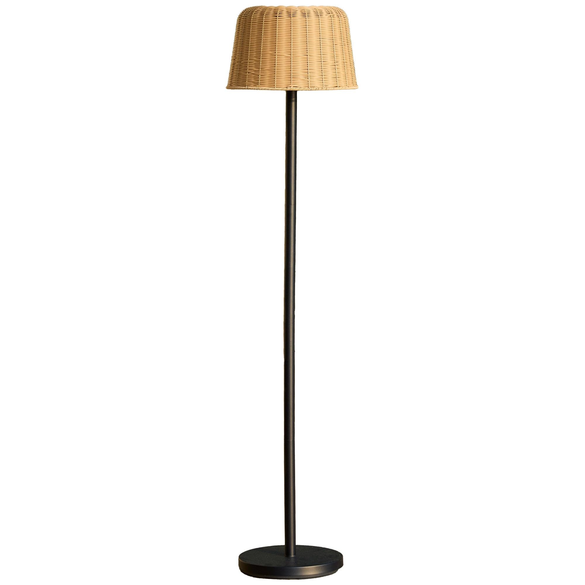 Lumisky Zewnętrzna lampa solarna z polirattanu z modułem LED ciepła biel pilot MATEO SOLAR H160cm