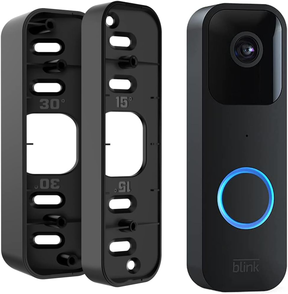 Blink Doorbell Mount, Adjustable (15 to 45 Degrees) Corner Mount, NoDrill Mounting